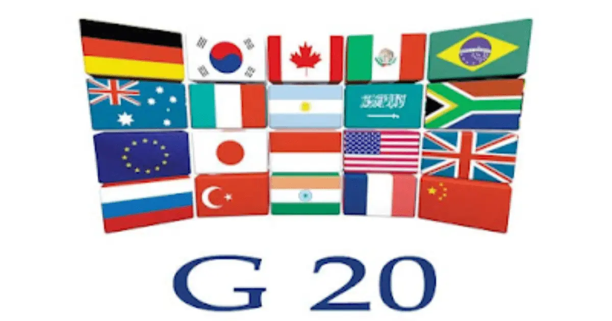 G20 COuntries international flags